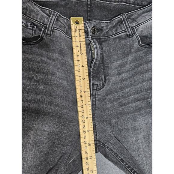 Kensie Jeans Womens 32 Black Taper Skinny Jean With Bow Around Ankle - Picture 7 of 12